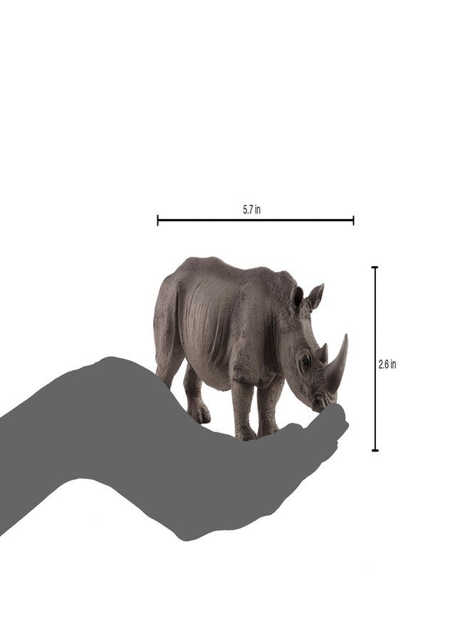 Animal Planet MOJO White Rhinoceros Rare Realistic International Wildlife Hand Painted Toy Figurine - Image 2